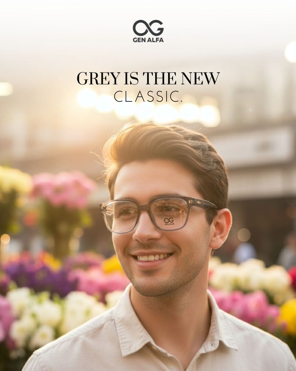 GEN ALFA SmokeFlex Core – Transparent Grey Unisex Optical Frame