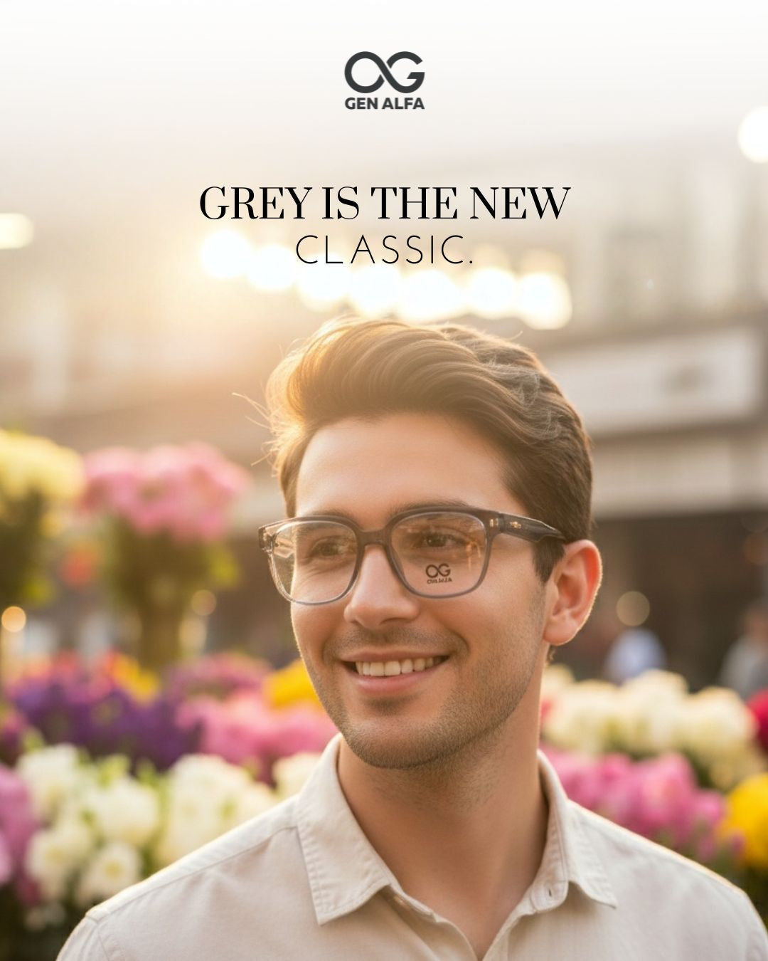 GEN ALFA SmokeFlex Core – Transparent Grey Unisex Optical Frame