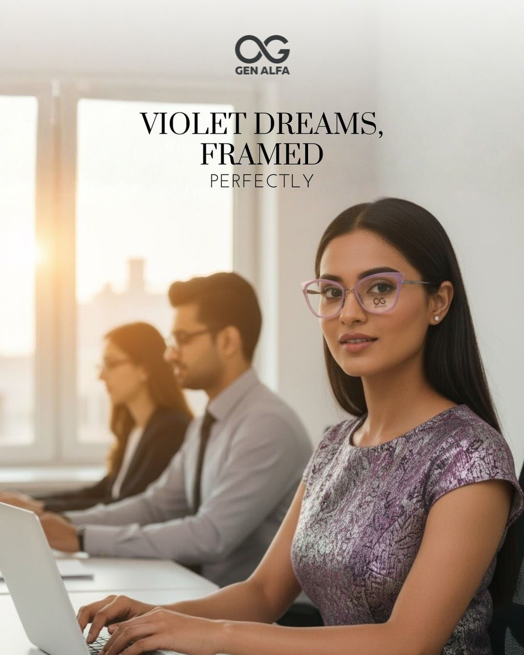 GEN ALFA VioletMuse Cat-Eye Eyeglass Frame for Women